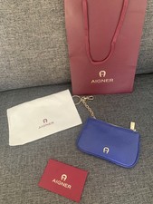 Aigner Schlüsselanhänger / Täschchen/Geldbörse blau Neu