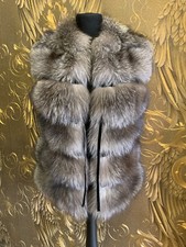 SILBERFUCHSWESTE FUCHS WESTE FOX FUR VEST SILVERFOX  FELL WESTE FUCHS PELZWESTE