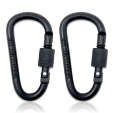 10x Karabinerhaken mit Schraubverschluss Karabiner Schnapphaken Feuerwehr Alu