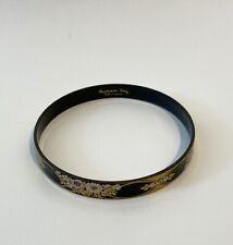 Michaela Frey Wille Armreif 7cm Durchmesser Gold Schwarz Rosa Blumen