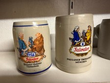 2x 0,5l Steingut Bierkrug