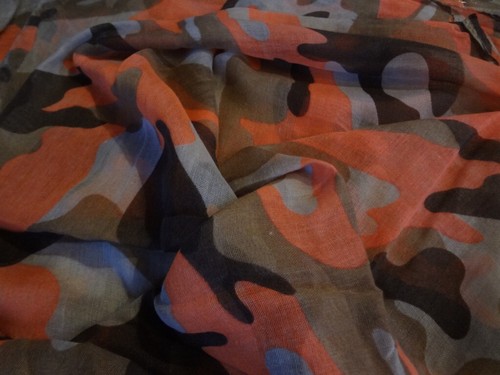Camouflage schal scarf orange - camouflage,
