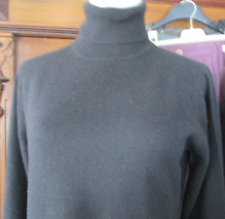 Seiden-Kaschmir Rollkragenpulli schwarz Gr 38/40 von Barisal