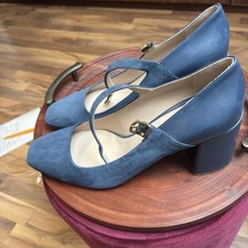 Blau farbene riemchenpumps - blau,
