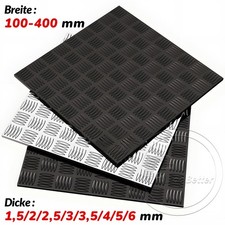 Alu Riffelblech 1,5/2/2,5/3/3,5/4/5/6 Blechzuschnitte Streifen Duett Warzenblech