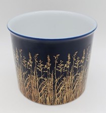 Gerold Porzellan: Blumenübertopf kobaltblau/goldfarben, ca. 15 cm Durchmesser