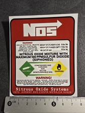 1 x NOS Aufkleber • 75 x 90