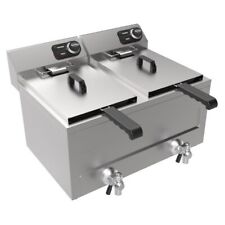 ELEKTRO TISCHFRITEUSE 2 x 8 Liter 2 x 3 KW FÜR GASTRONOMIE FRITTEUSE