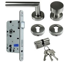 Zimmertür Set, Edelstahl