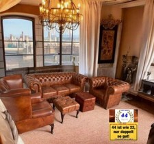 Chesterfield Leder Garnitur