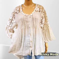 Oversized Damen Italy Bluse