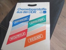 Chemiefaserstoffe aus der DDR-Dederon-Wolpryla-Einkaufsbeutel-Tüte-DDR Werbung