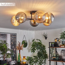 Wohn Schlaf Zimmer Lampe Kugelleuchte Decken Leuchte Glas Bernstein Rauchfarben