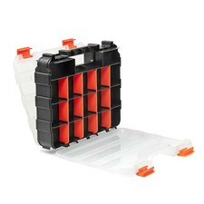 TACTIX Sortimentskasten doppelseitig Organizer Kleinteilemagazine Koffer 34 Fach