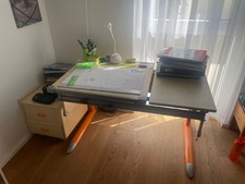 Kettler Kinderschreibtisch Schreibtisch höhenverstellbar  und Container