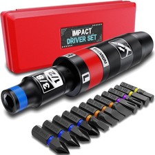 Handschlagschrauber 1/2 Zoll, 13-tlg. Schraubendreher Set, Werkzeug, Muttern,...