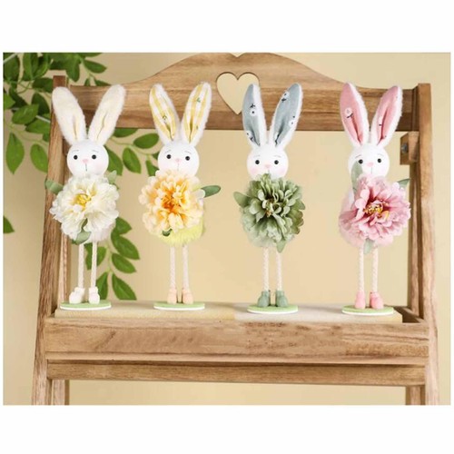 Stehender hase mit blume - mit,
