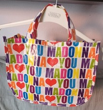 Madonna Shopper Tragetasche weiß bunt Neu