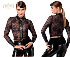 Noir handmade kink lace shirt - kink,