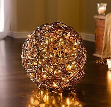 Deko Kugel "Lichterzauber" aus Weide, 50 LED Lichter, Tisch Lampe Leuchte Kette