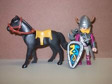 Playmobil 3158 Wikinger Figur mit Pferd für Drachenboot Wikingerschiff Festung