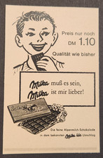 5. Suchard Milka Alpenmilch Schokolade Werbeanzeige Werbung Reklame 1962