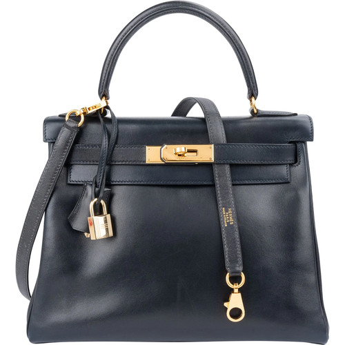 Hermès blue boxcalf - hermès,