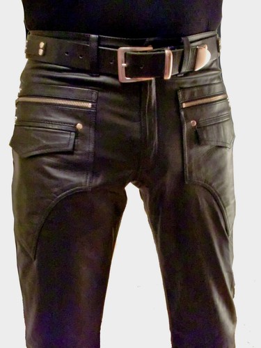 Designer lederhose neu schwarz - designer,