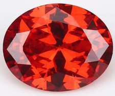 Synthetischer Padparadscha Saphir zu 8x6mm