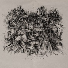 Rainer Herold Neujahrsgrafik zu Goethe Ostdeutsche Kunst sign Lithografie 20 Jhd