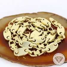 Wert 47.750,- Massive Steigbügel Plättchen Kette 585 / 14 Karat Gelb Gold xxyy