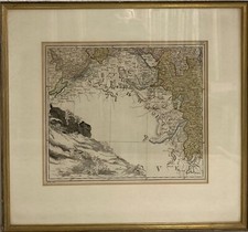 Kupferstich Schweiz 1789 Jäck Sculp Landkarte im Bilderrahmen