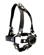 Bdsm leder harness ball - leder,