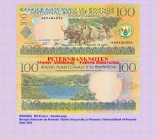 Ruanda rwanda 100 francs - ruanda,