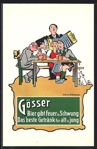 Reklame gösser brauerei g - gösser, a.g