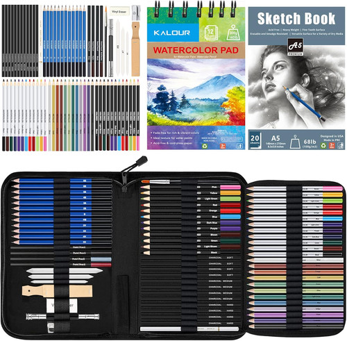 Kalour 77pc art supply set - kalour,
