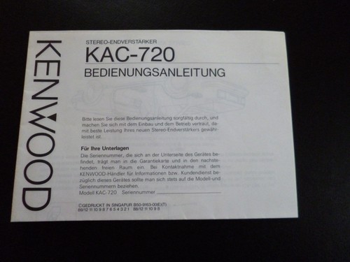 Original bedienungsanleitung - original,