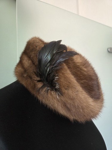 Vintage nerz damenhut mit - damenhut,