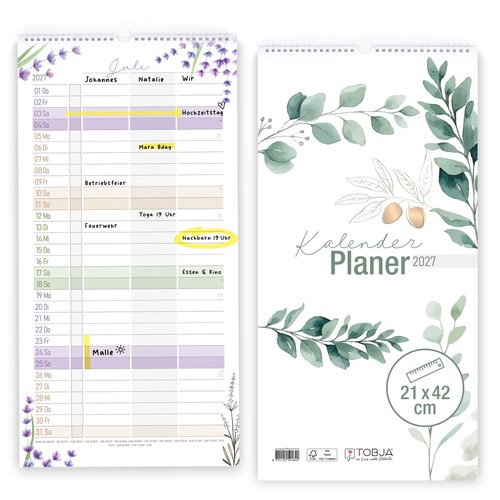 Paarkalender 2027 olive - 2027,