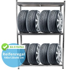 Reifenregal Reifenständer Werkstattregal Schwerlastregal Lagerregal 180x120x40cm