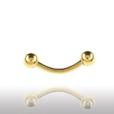 2mm gold piercing banane - piercing,