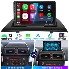 Für BMW X3 E83 2006-2010 4+64G Autoradio Android13 Carplay mit Kamera USB GPS FM