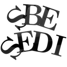 1 Satz PVC Black Capital