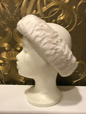 PERSIANER STIRNBAND KOPFBAND CREME WEISS PELZ KRAGEN PELZ STIRNBAND PELZ MÜTZE