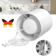 Ø100mm Rohrlüfter Rohrventilator-Abluft Lüfter Rauchabzug Ventilator Leise Weiß