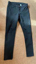 H & M Skinny Fit & Denim: schwarze Hose Gr. 164, getragen