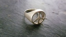 Ring Motivring Peace Frieden  925er Sterling Silber