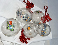5 vintage Glaskugeln