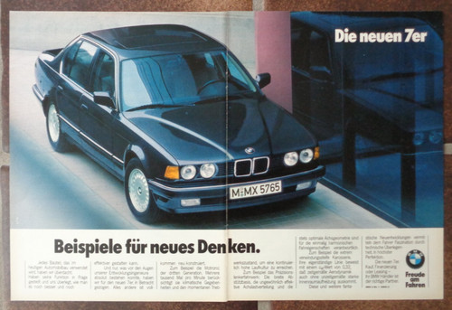 Bmw 7er e32 auto werbung - bmw,
