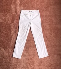 CAMBIO JEANS Damen NORAH Straight W28 L28 Regular Weiß A5810 Taschen Gestickt